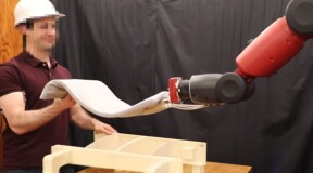 A man and a robot work together: what does it look like?