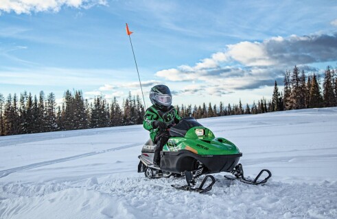 Transforming snowmobile for children will also appeal to adults