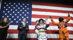 NASA unveils new spacesuits for missions to the Moon and to Mars