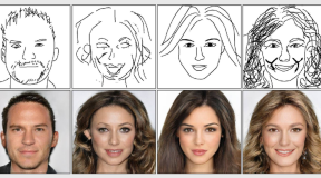 AI learns how to take a simple sketch and turn it into a completed portrait