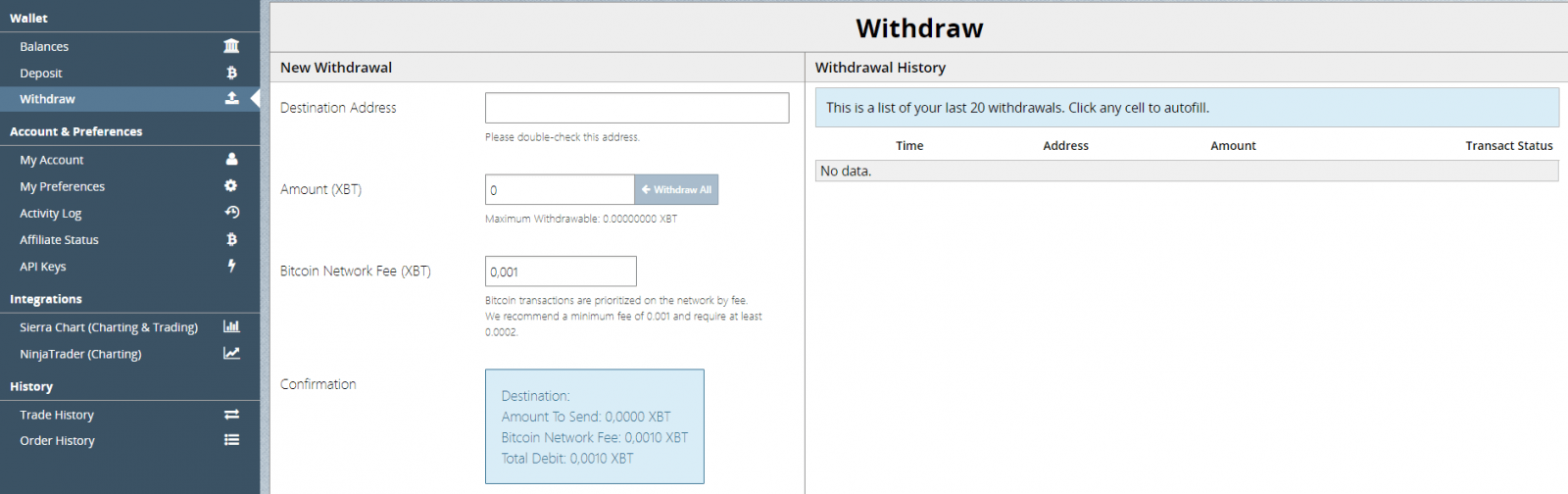 How to withdraw money from the BitMEX exchange