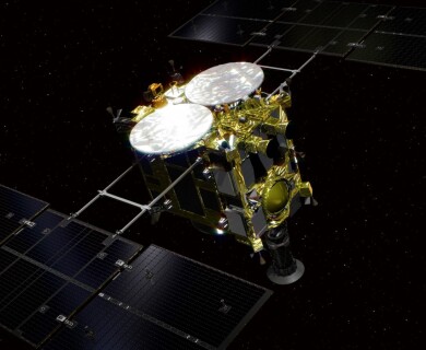 Hayabusa 2 collects sample from the surface of Ryugu