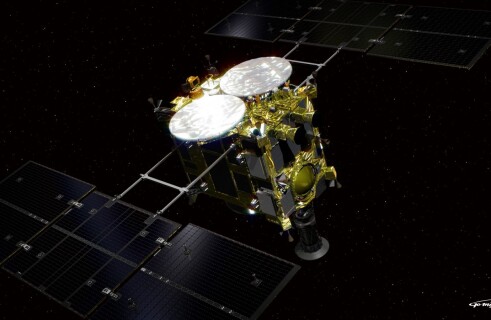 Hayabusa 2 collects sample from the surface of Ryugu