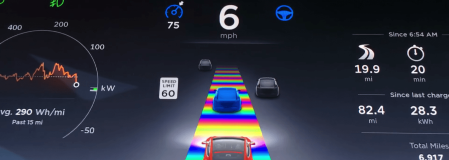 Пасхалки в электромобилях Tesla