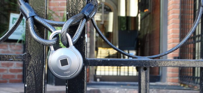 Tapplock One smart lock can be opened with a fingerprint, via smartphone or by the Morse code