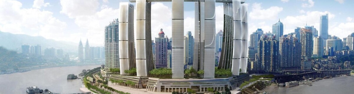 A horizontal skyscraper is nearing completing in China
