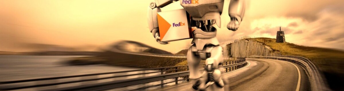 FedEx robot jumps and climbs stairs