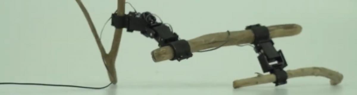 This Japanese robot uses sticks instead of legs for walking