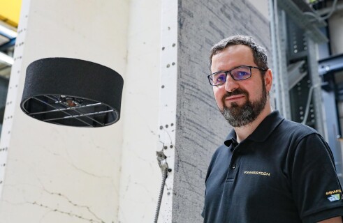 Swiss startup presents ‘flying saucer’ drone