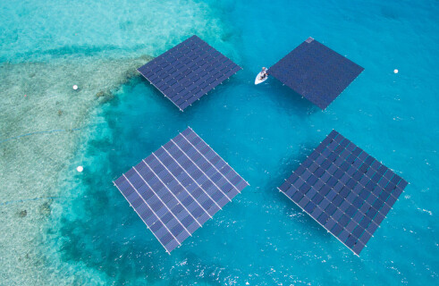 The Maldives has the largest floating solar power plant in the world