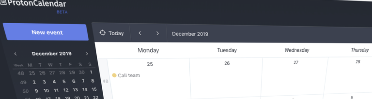 ProtonMail запускает бета-версию ProtonCalendar — альтернативу календаря от Google