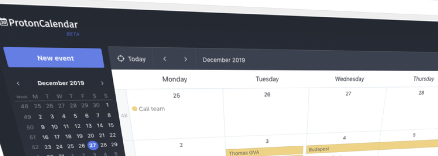 ProtonMail запускает бета-версию ProtonCalendar — альтернативу календаря от Google