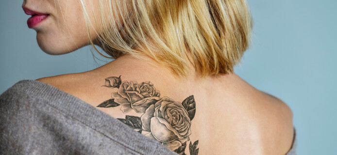 A Dutch actress has been tattooed by a robot