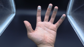 Scientists have created an energy-storing patch that can be charged by a person's fingertip