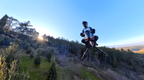 The first flight of the flying motorcycle was successful